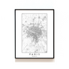 PARIS , FRANCE - MAP ART PRINT