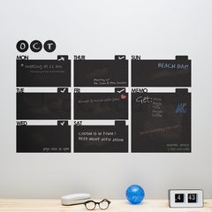 CHALKBOARD / DRY ERASE CALENDAR WITH MEMO AREA