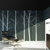 6 x WINTER TREE WALL DECALS