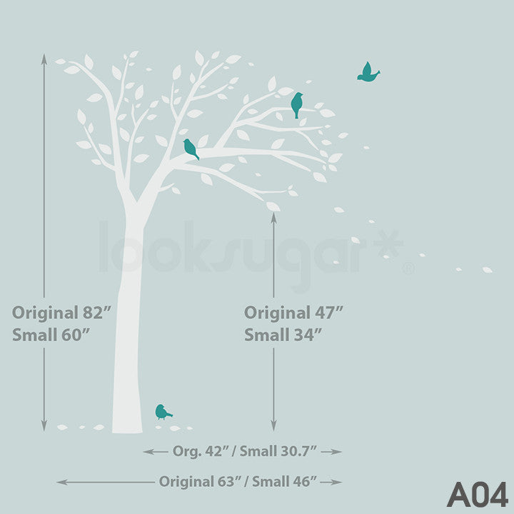 BIRD TREE WALL DECAL looksugar