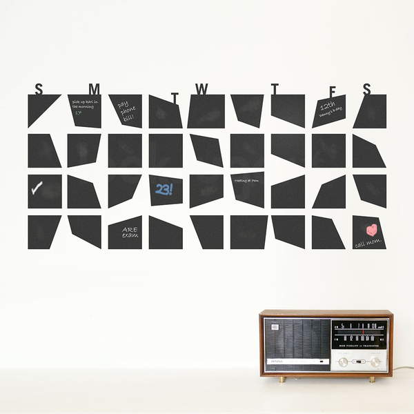 ABSTRACT CHALKBOARD / DRY ERASE CALENDAR