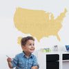 Light Yellow USA Map Decal