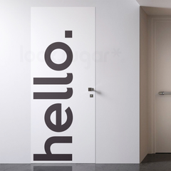 HELLO DOOR DECAL - GREETING WALL STICKER