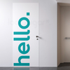 HELLO DOOR DECAL - GREETING WALL STICKER