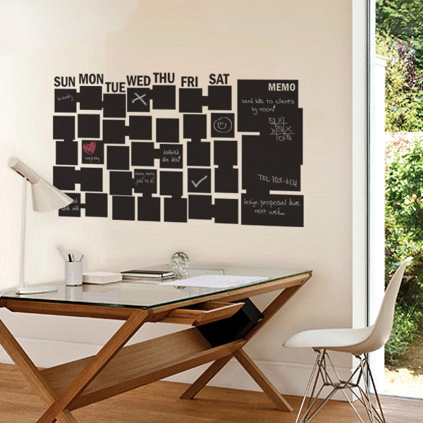 DRY ERASE / CHALKBOARD CALENDAR WITH MEMO looksugar