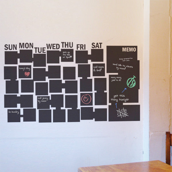 DRY ERASE / CHALKBOARD CALENDAR WITH MEMO – looksugar