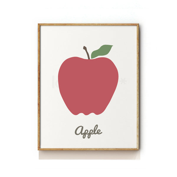 FRUIT ART PRINT - APPLE