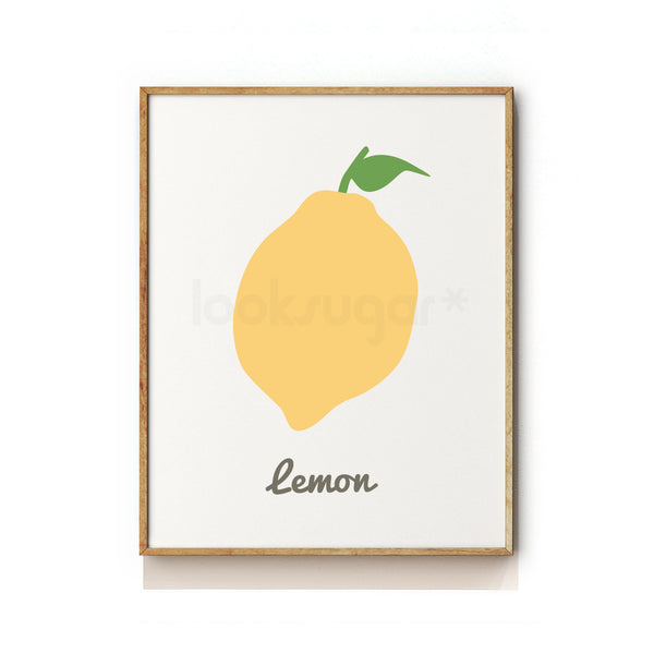 FRUIT ART PRINT - LEMON