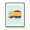 CONSTRUCTION VEHICLE NURSERY ART PRINT - DUMP TRUCK