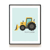 CONSTRUCTION VEHICLE NURSERY ART PRINT - CRAWLER CRANE