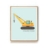 CONSTRUCTION VEHICLE NURSERY ART PRINT - CRAWLER CRANE