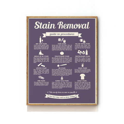 LAUNDRY STAIN REMOVAL ART PRINT