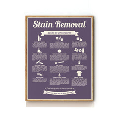 LAUNDRY STAIN REMOVAL ART PRINT