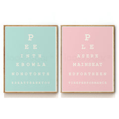 LADIES & GENTS BATHROOM ART PRINT SET