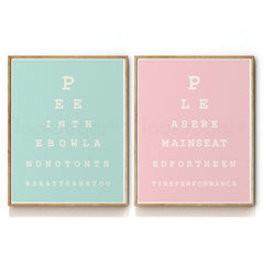 LADIES & GENTS BATHROOM ART PRINT SET