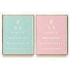 LADIES & GENTS BATHROOM ART PRINT SET
