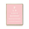 BATHROOM EYE CHART ART PRINT - LADIES VERSION