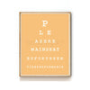 BATHROOM EYE CHART ART PRINT - LADIES VERSION