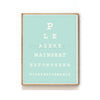 BATHROOM EYE CHART ART PRINT - LADIES VERSION