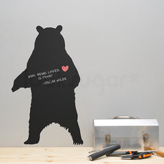 GRIZZLY BEAR CHALKBOARD DECAL / DRY ERASE