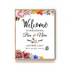 PEONIES FLORAL WEDDING WELCOME SIGN