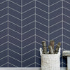 HERRINGBONE LINE FABRIC WALLPAPER