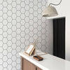 GEOMETRIC HEXAGON FABRIC WALLPAPER - PEEL & STICK