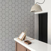 GEOMETRIC HEXAGON FABRIC WALLPAPER - PEEL & STICK